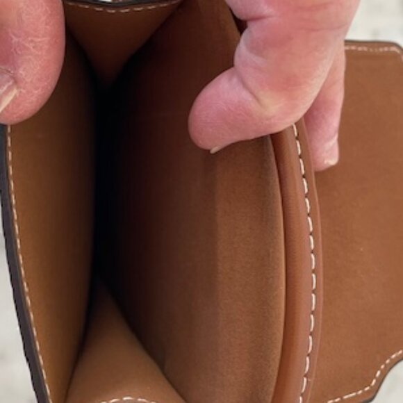 CELINE Phone Pouch with Flap Triomphe Canvas and Lambskin - Picture 12 of 16